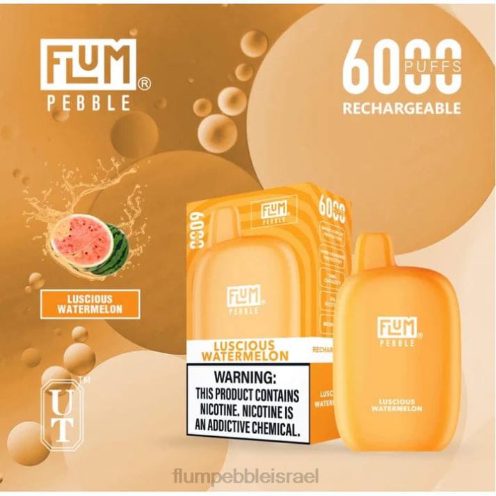 FLUM PEBBLES 6000 שאיפות אבטיח טעים 2H6V50 | FLUM PEBBLE VAPE NICOTINE CONTENT