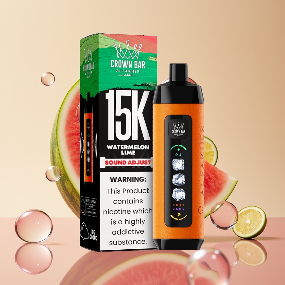 Al Fakher 15k אייס אדג'סט קלאודס מתקפל 15000 מקטרות תפוח אדום ליים