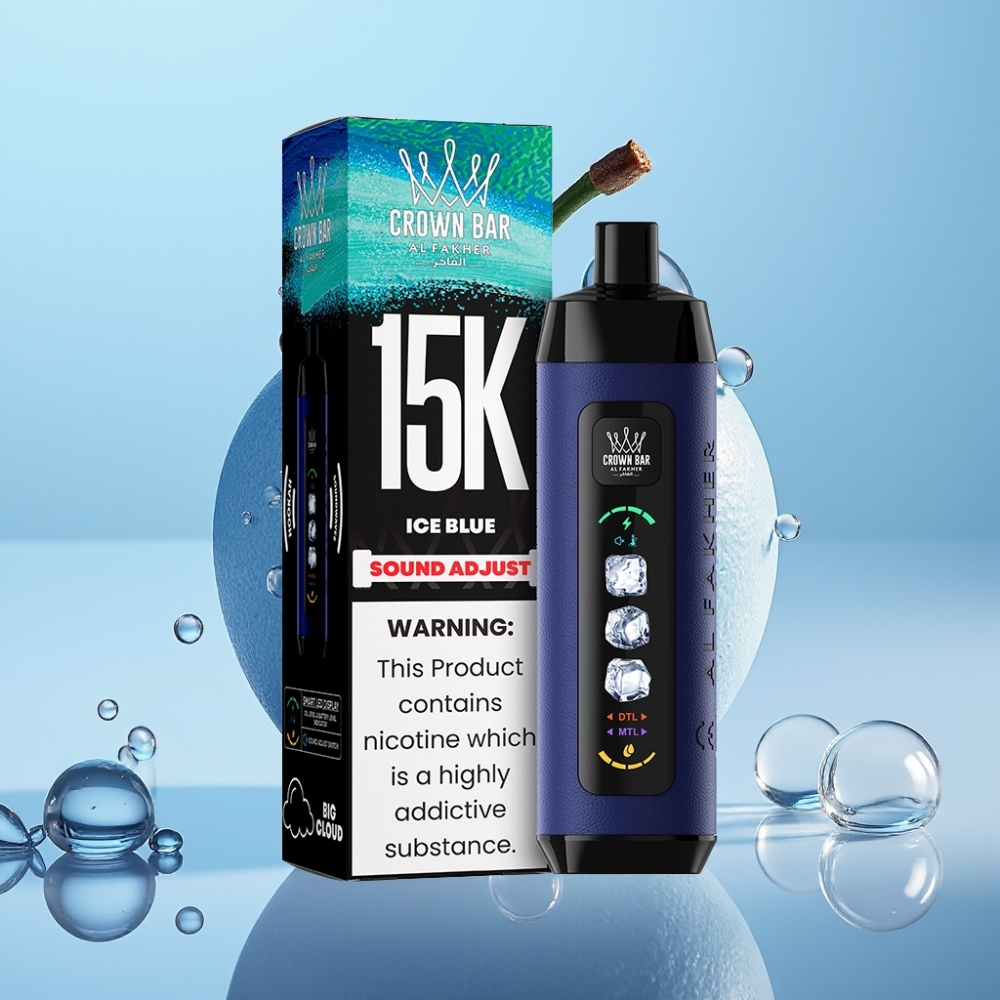 Al Fakher 15k ענני קרח מתכווננים 15000 מקטרות תצוגת לד