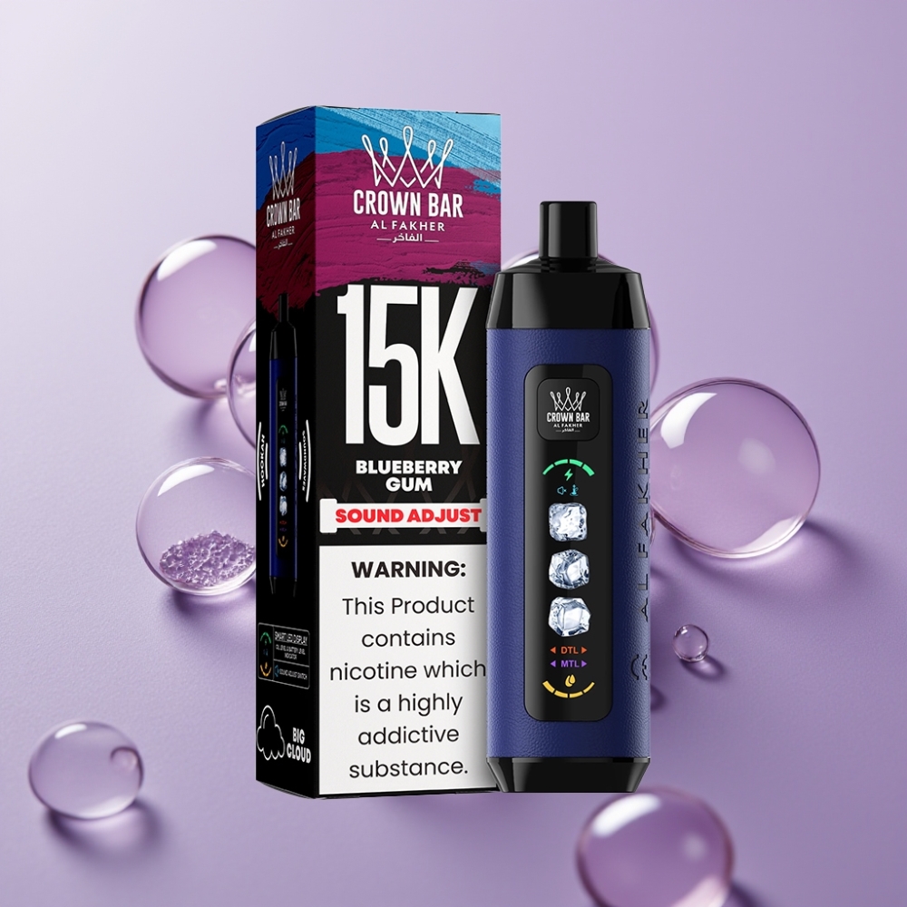 Al Fakher 15k Ice Adjust Clouds Disposable Device 15000 פאפים 22ml מנגנון רשת