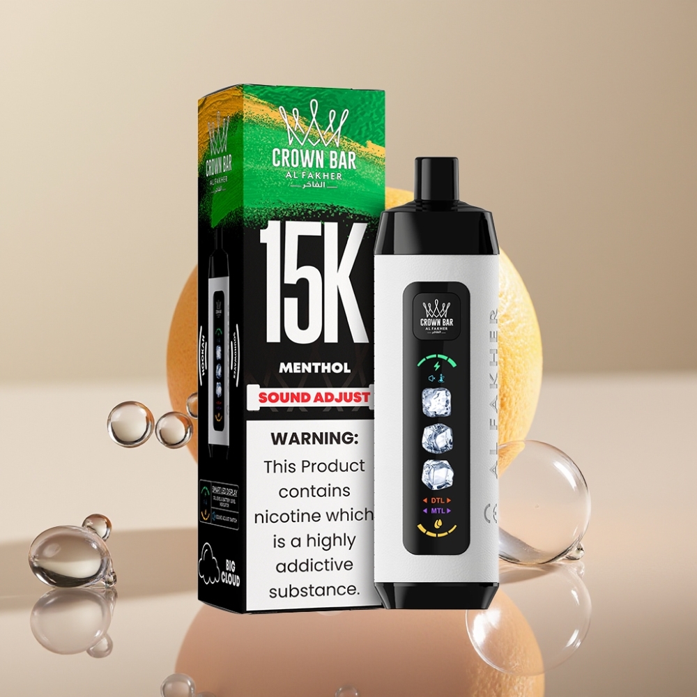 Al Fakher 15k Ice Adjust Clouds Disposable Device 15000 Puffs 22ml מנטול