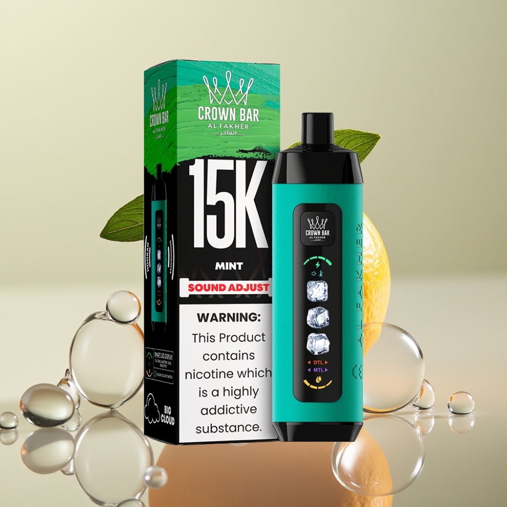 Al Fakher 15k Ice Adjust Clouds Disposable Device 15000 Puffs 22ml מנטה