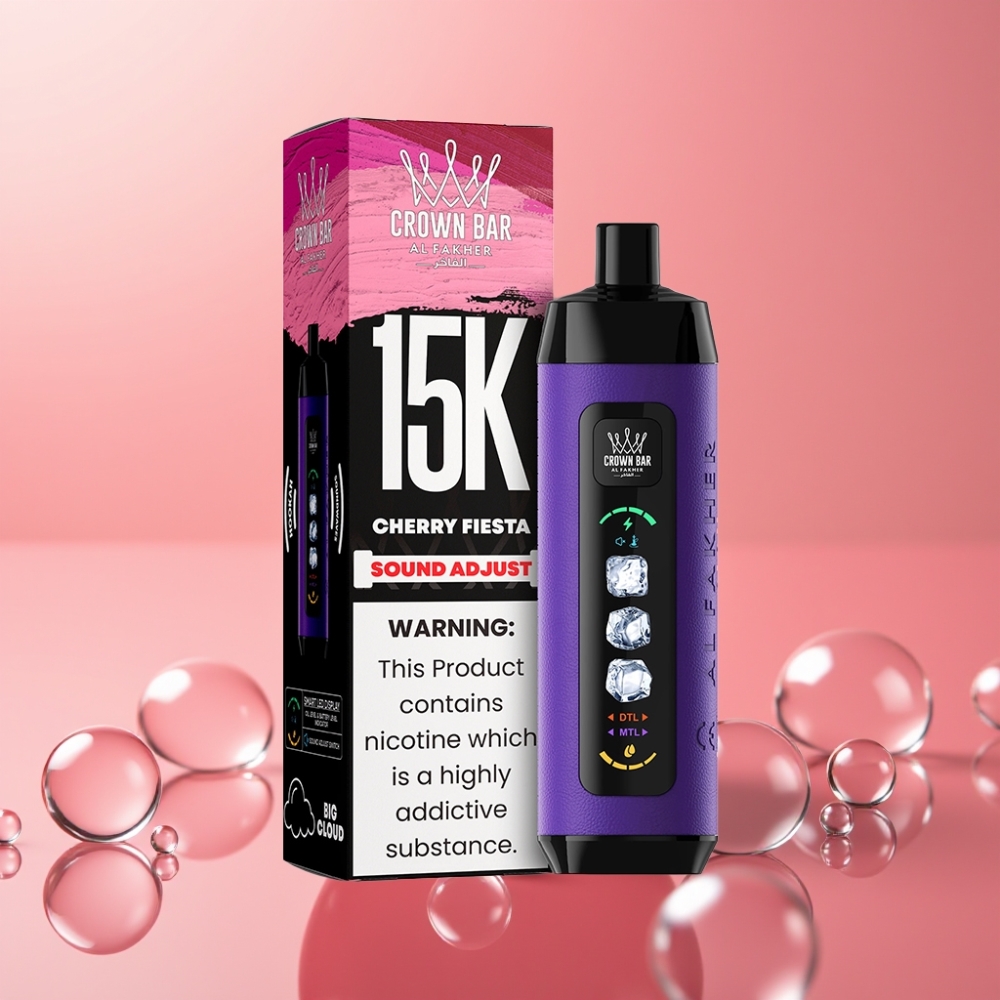 Al Fakher 15k Ice Adjust Clouds Disposable Device 15000 Puffs 22ml משמש דובדבן