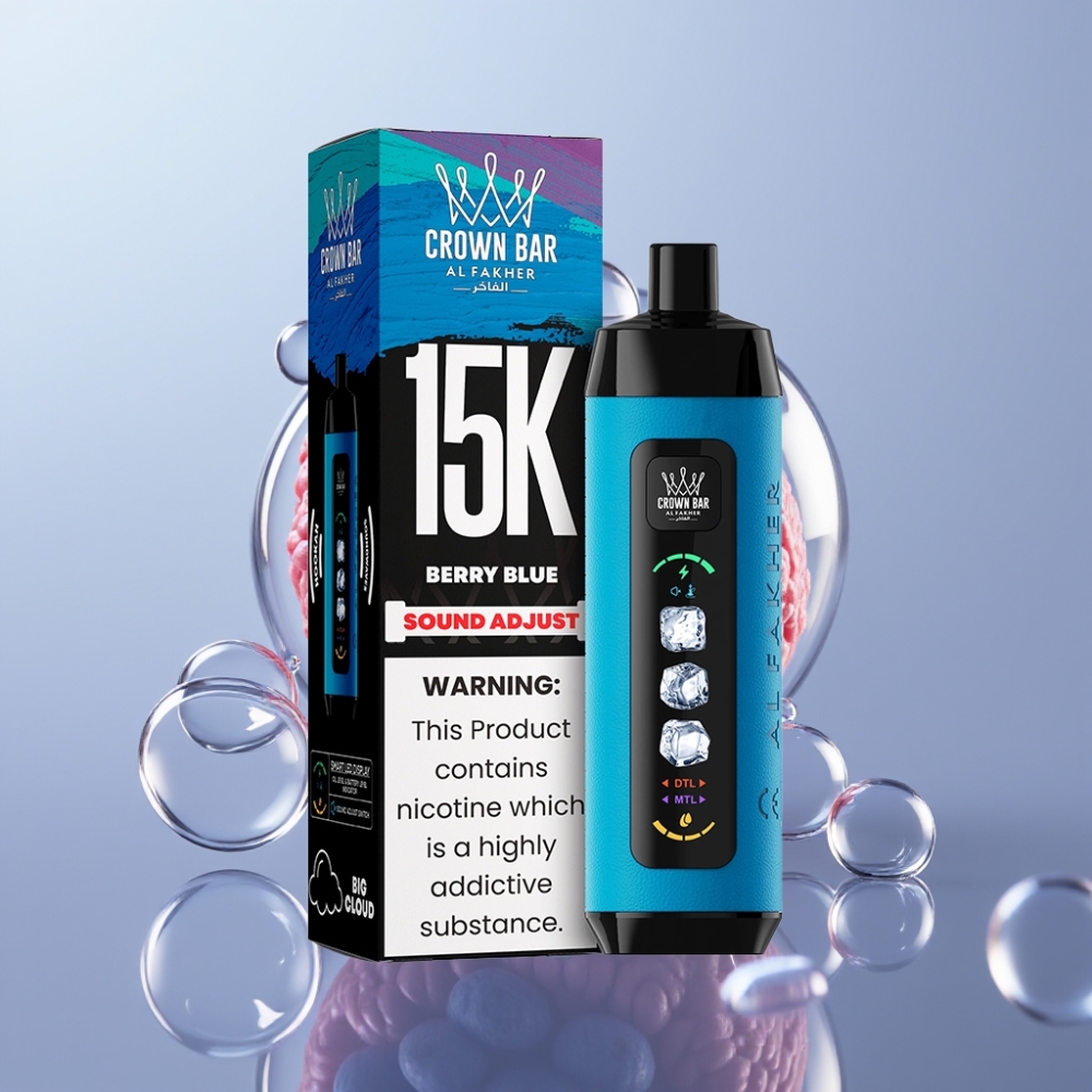 Al Fakher 15k Ice Adjust Clouds Disposable Device 15000 Puffs 22ml תפוחים כחולים