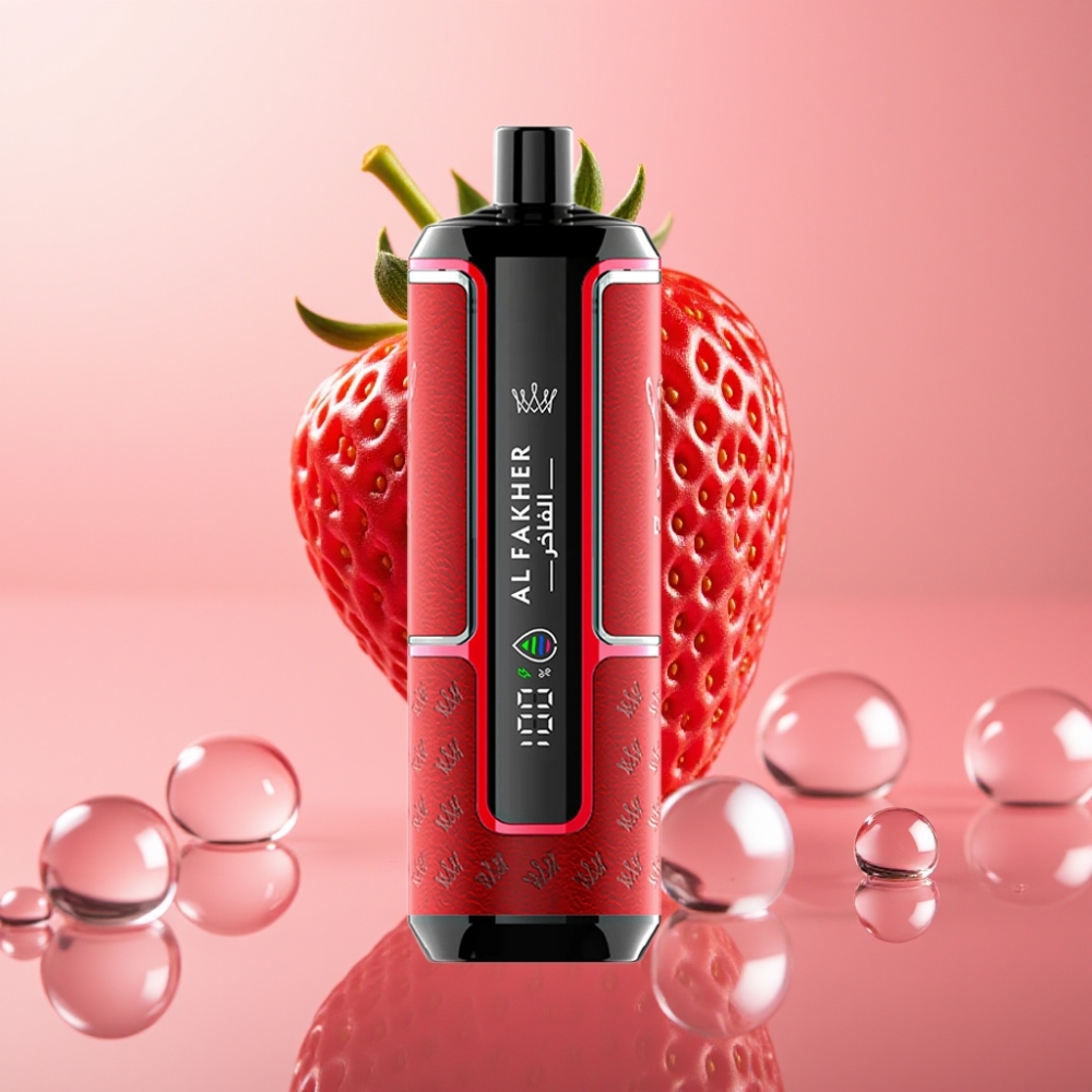 Al Fakher Crown Bar 15000 Hypermax הייפרמקס מתכלה ערכת איידוד תות אגרוף 22מ"ל נוזל סוג-C טעינה