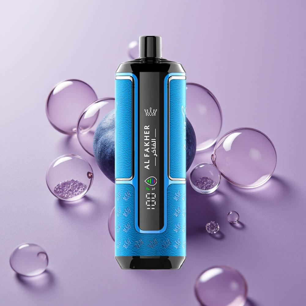 Al Fakher Crown Bar 15000 Hypermax Disposable Vape Kit טובה כחולה (Blueberry Gum)