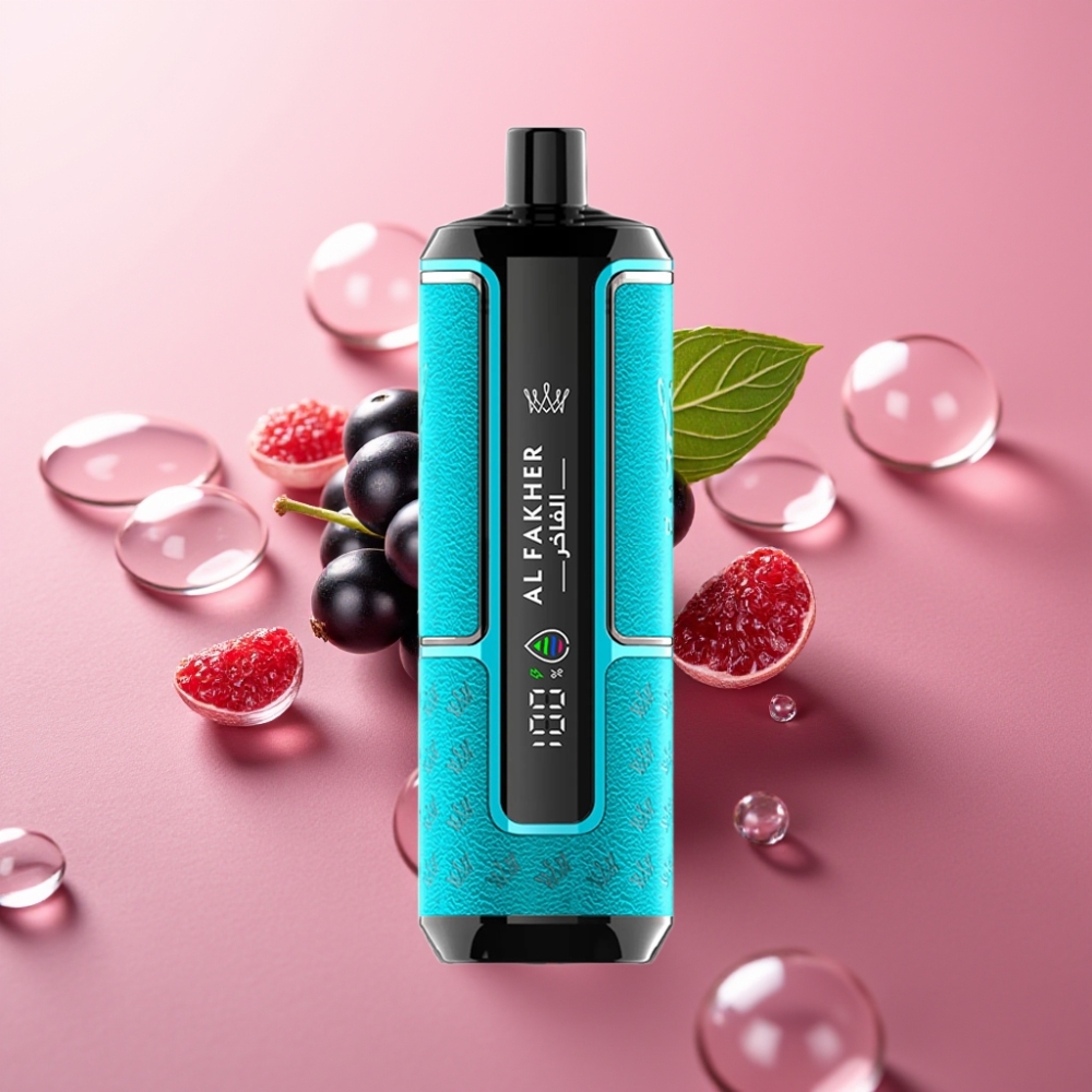 Al Fakher Crown Bar 15000 Hypermax Disposable Vape Kit שחור-ענבר מנטה