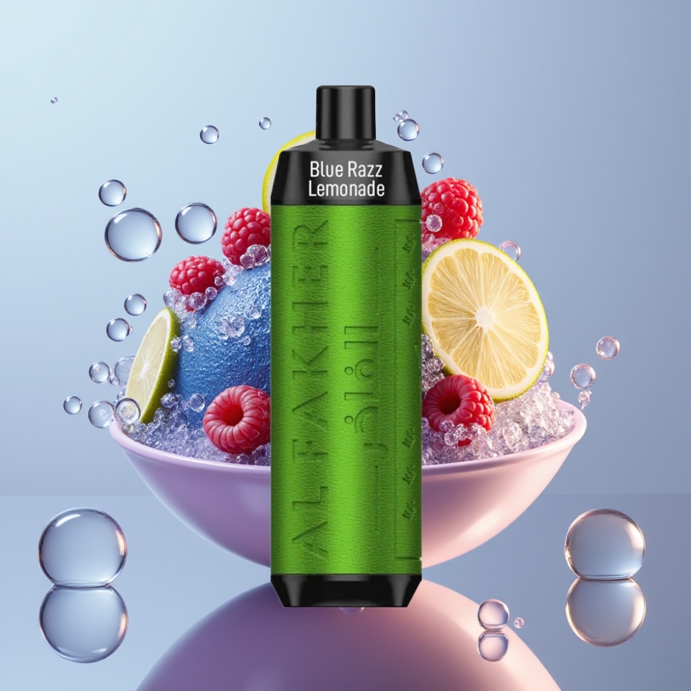 Al Fakher Crown Bar 8000 Crystal קריסטל ופיפ עם בטריית 600mah וטעם לימונדת פטל כחול