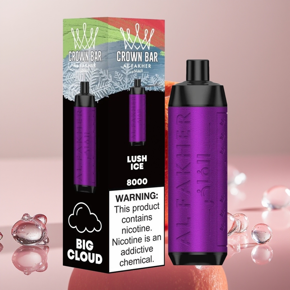Al Fakher Crown Bar 8000 Crystal Disposable Vape 18ml Ice Lush
