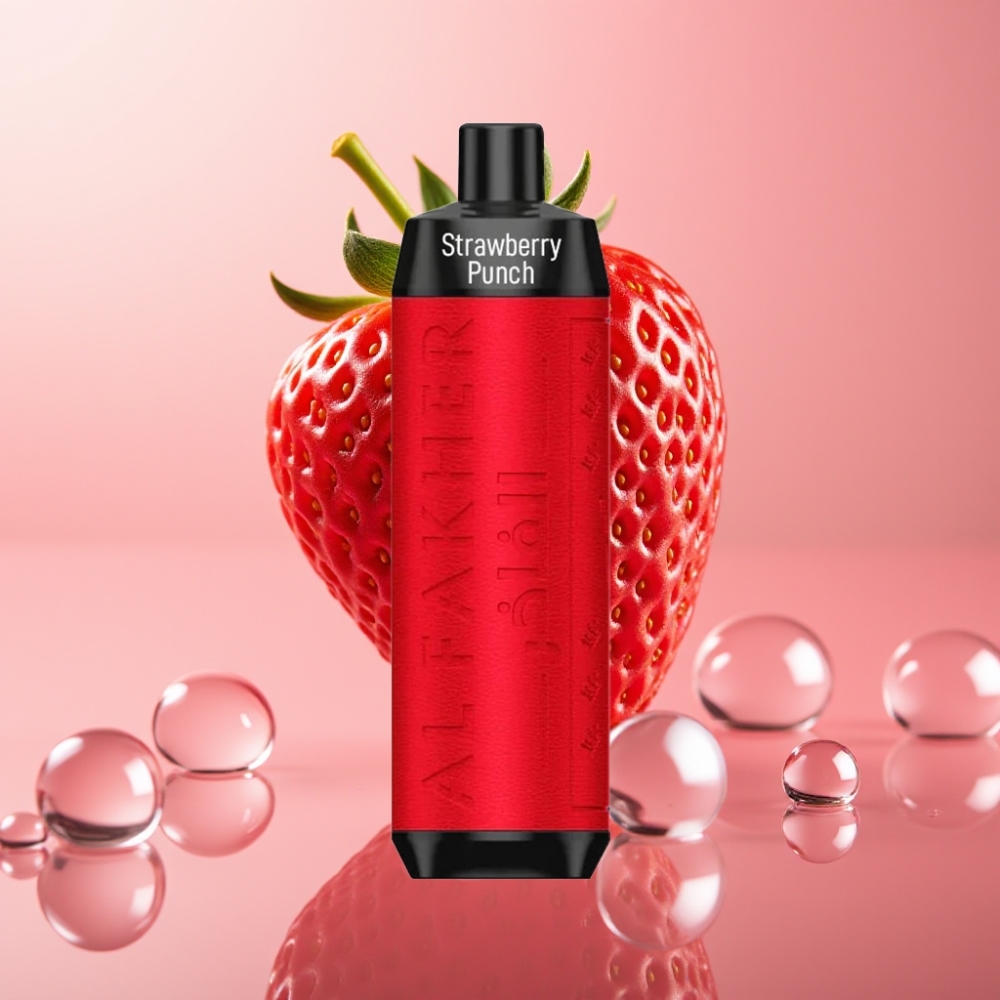 Al Fakher Crown Bar 8000 Crystal Disposable Vape תות אגרוף 600mAh 18ml