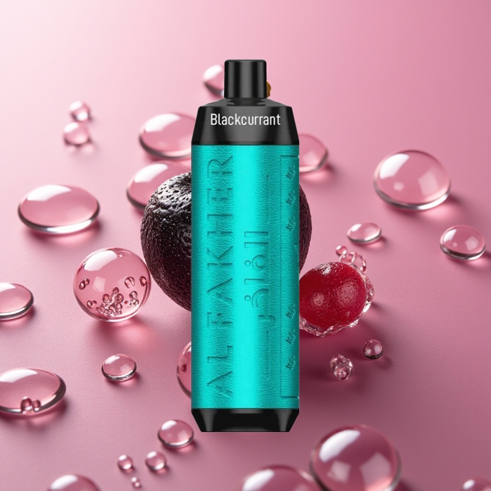 Al Fakher Crown Bar 8000 Crystal Disposable Vape שחור דומדמנית קרח עם סוללה 600mah וסוג-C