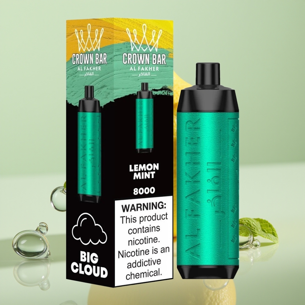 Al Fakher Crown Bar 8000 Puffs 0.6Ω לימון נענע online wholesalers Israel