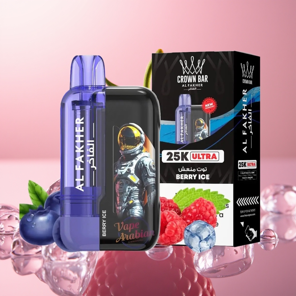 Al Fakher Crown Bar Ultra 25K 22ml Mesh Berry Ice online wholesalers Israel