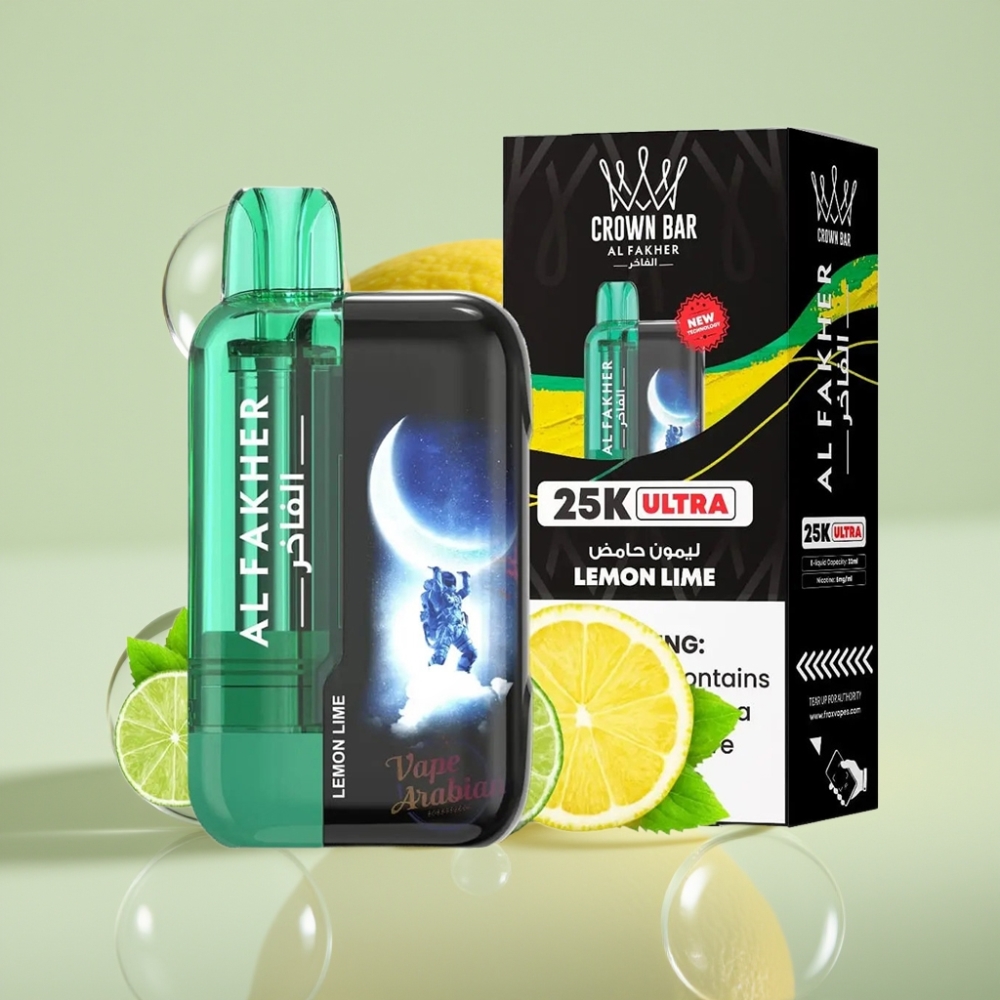 Al Fakher Crown Bar Ultra 25K מסיכה סליל לימון-ליים