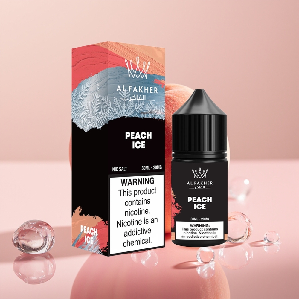 AL Fakher Nicotine Salt E-Liquid 30ml אפרסק קרח עם 20MG