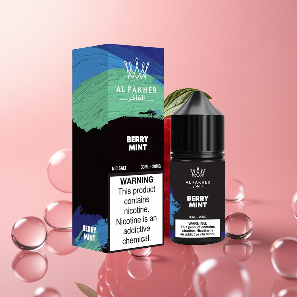 AL Fakher Nicotine Salt E-Liquid 30ml Berry Mint ניקוטין מלח