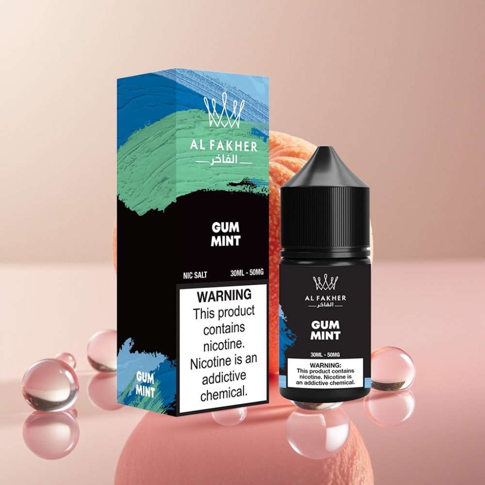 Al Fakher E Liquid מלח ניקוטין נוזלי אלקטרוני מסטיק נענע 30ml 50MG