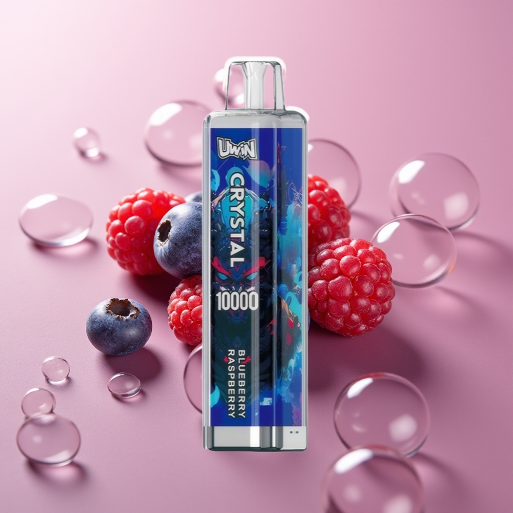 UWIN Crystal 10000 Puffs 18ml Type-C Blueberry Raspberry (אוכמניות פטל)