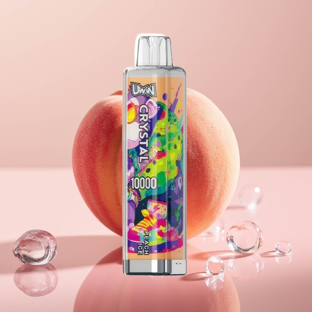 UWIN Crystal 10000 Puffs אפרסק קרח עם תאורת RGB online wholesalers Israel