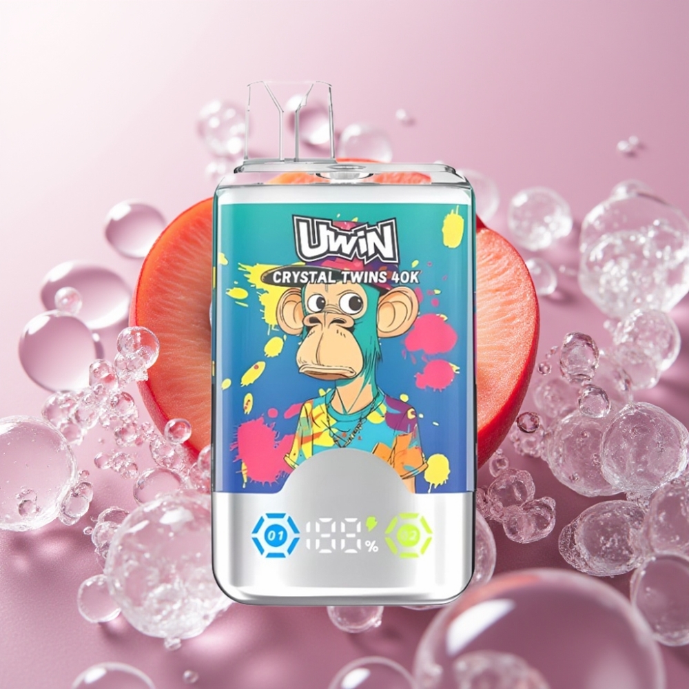 UWIN Crystal Twins 40000 Puffs Blueberry Ice Summer Peach Ice Mesh 0.6Ω