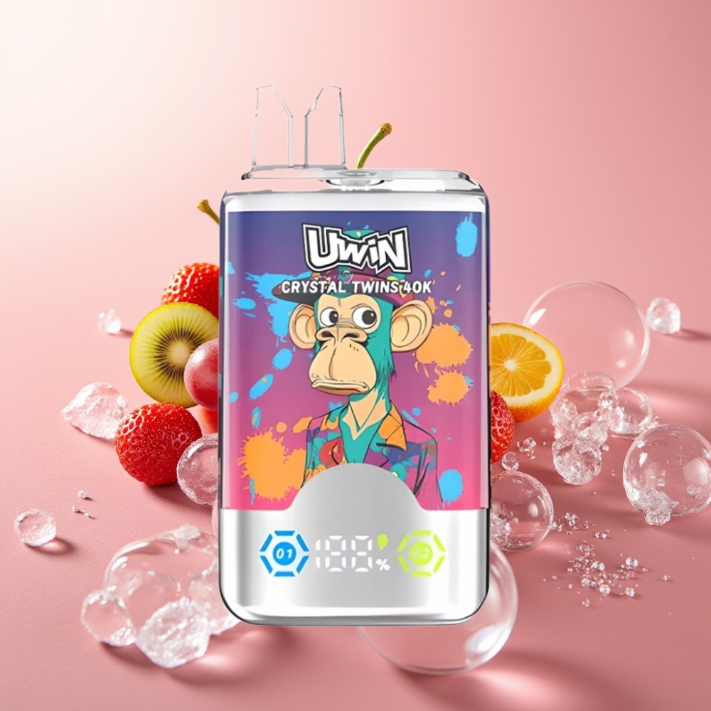 UWIN Crystal Twins 40000 Puffs שתי טעמים מסוג Mesh 32ml