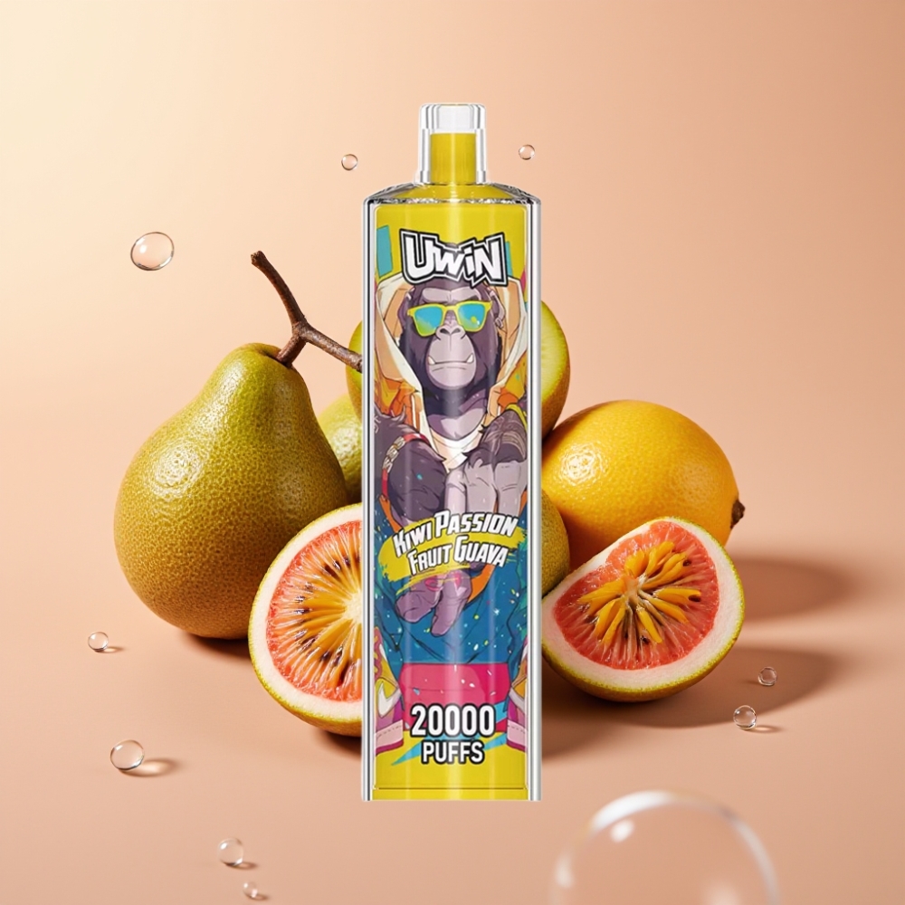 Uwin Shisha Hookah Crystal 20000 Puffs 22ml Mesh Coil קיווי פסיפלורה גויאבה