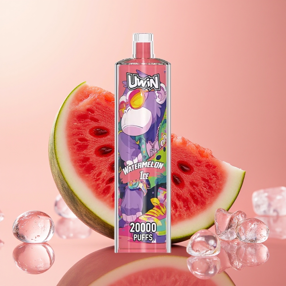 Uwin Shisha Hookah Crystal 20000 Puffs 22ml Mesh קרח אבטיח