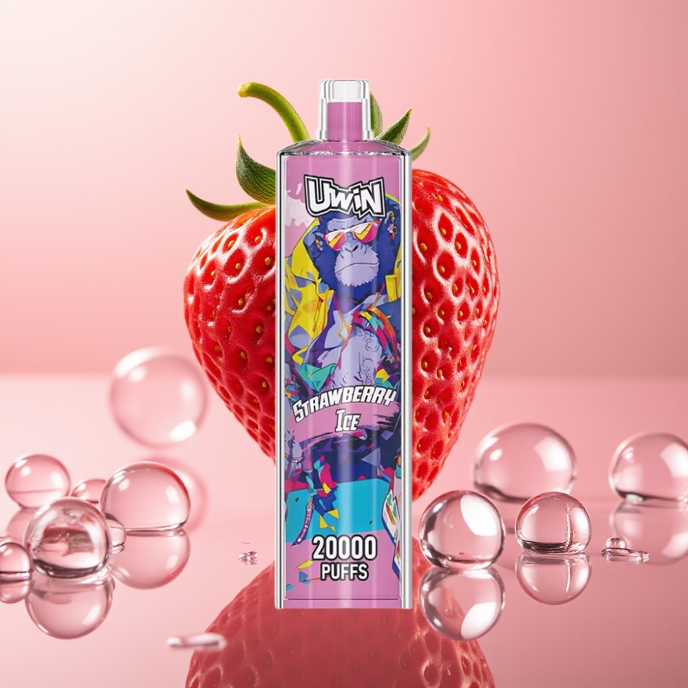 Uwin Shisha Hookah Crystal 20000 Puffs 22ml Mesh Strawberry Ice