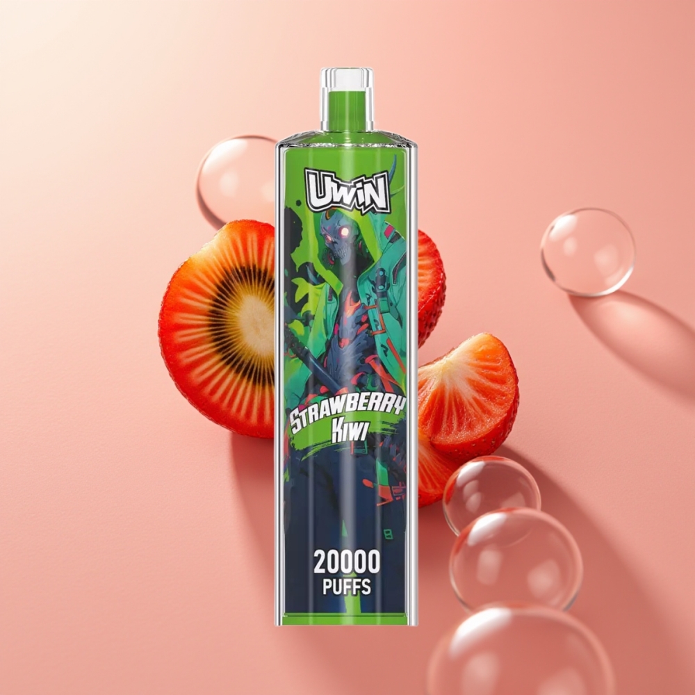 Uwin Shisha Hookah Crystal 20000 Puffs תות קיווי Mesh Coil Type-C