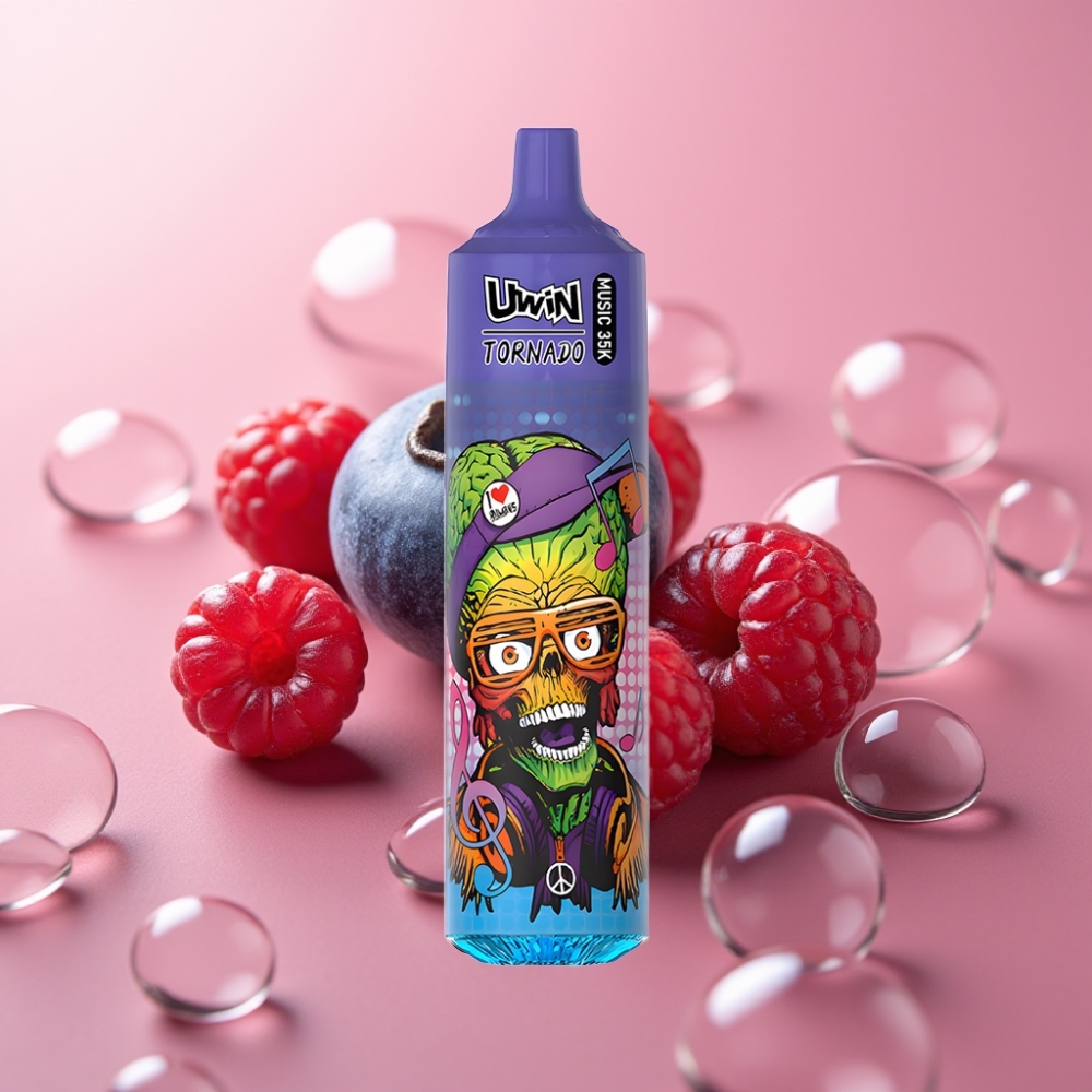 Uwin Tornado 35K Blueberry Cherry Cranberry Music Disposable Vape
