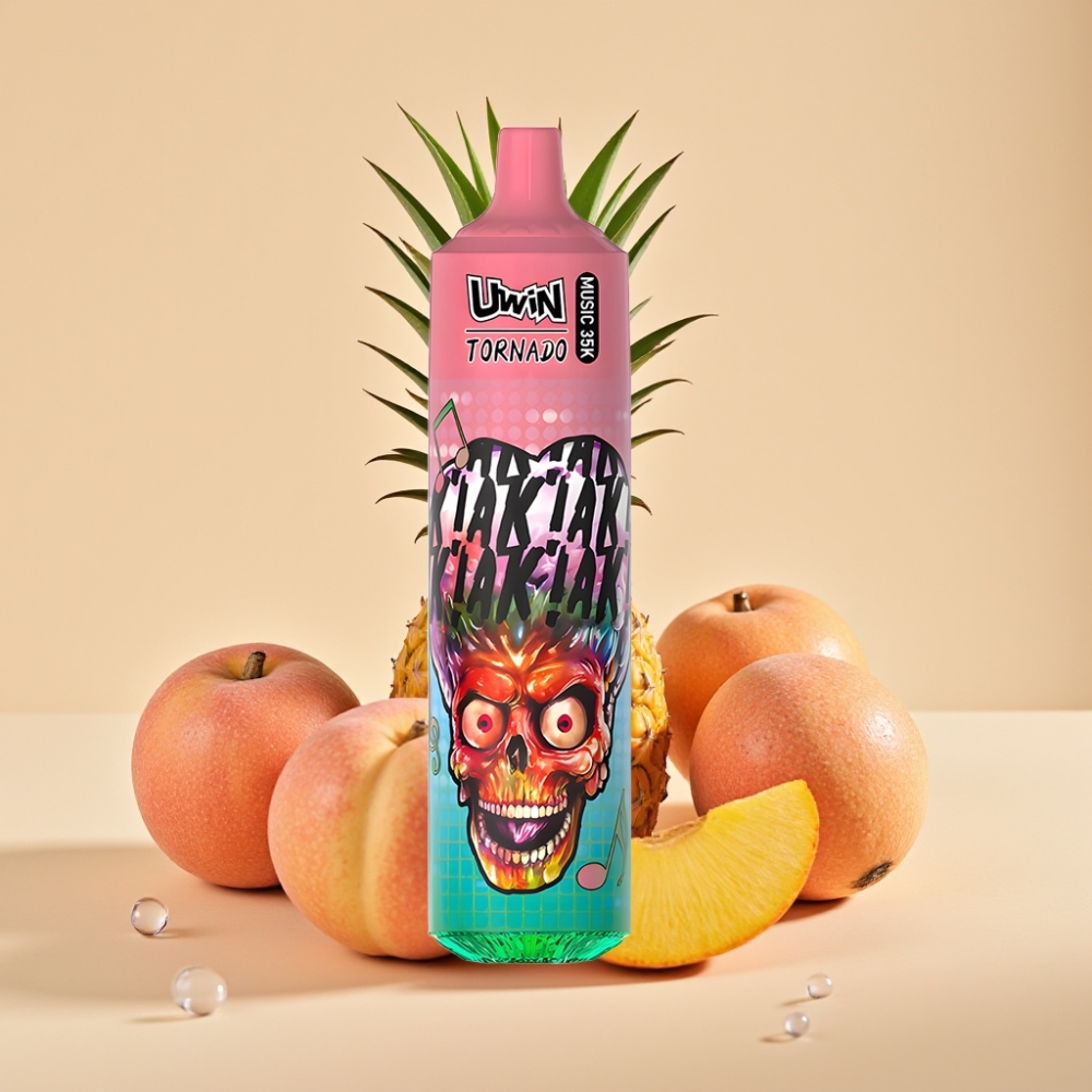 Uwin Tornado 35K Music Disposable Vape אפרסק מנגו אננס