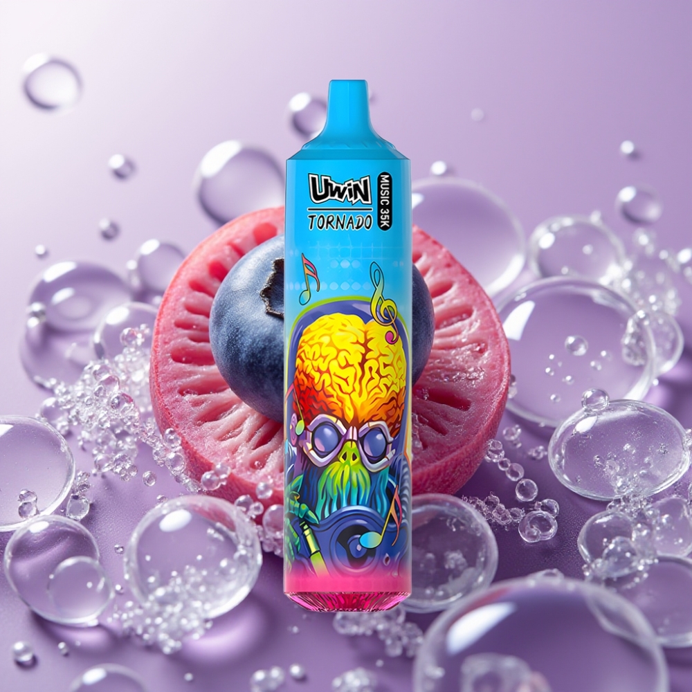 Uwin Tornado 35K ענב כחול Music Disposable Vape online wholesalers Israel