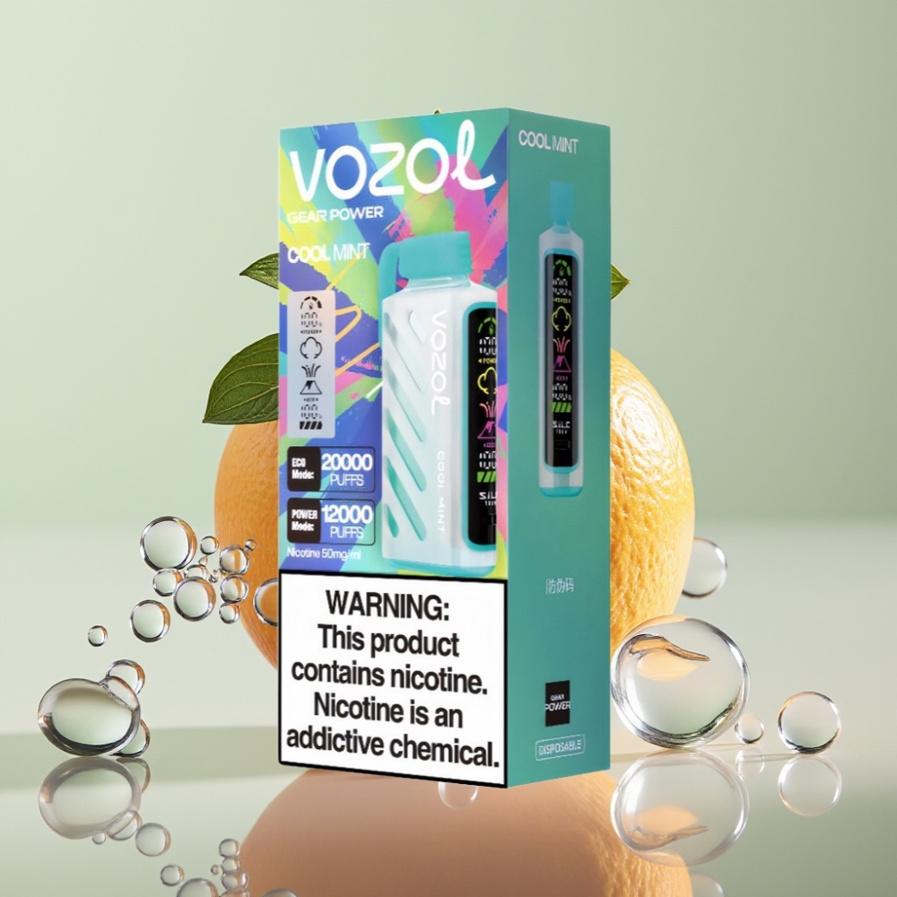VOZOL Gear Power 20000 Puffs Cool Mint Dual Mesh Coil Full Screen Display