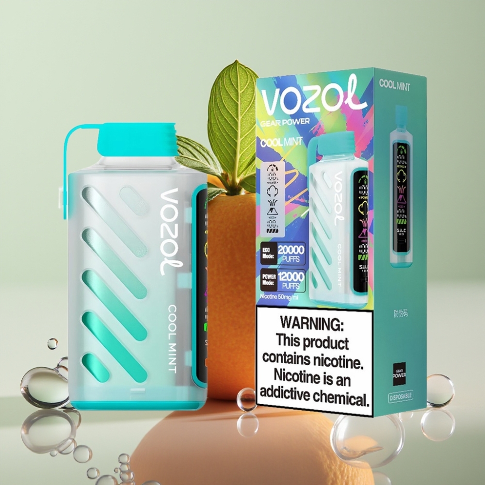VOZOL Gear Power 20000 Puffs Cool Mint Dual Mesh Coil Full Screen Display