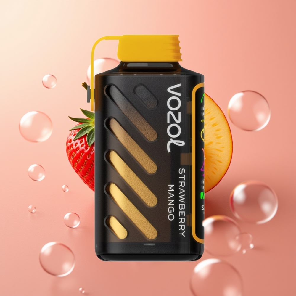 VOZOL Gear Power 20000 Puffs תות מנגו Dual Mesh Coil Full Screen Display