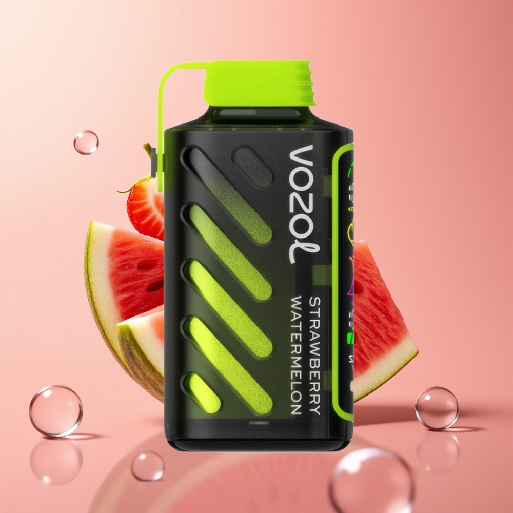 VOZOL Gear Power 20000 Puffs תות אבטיח Dual Mesh Coil Full Screen Display