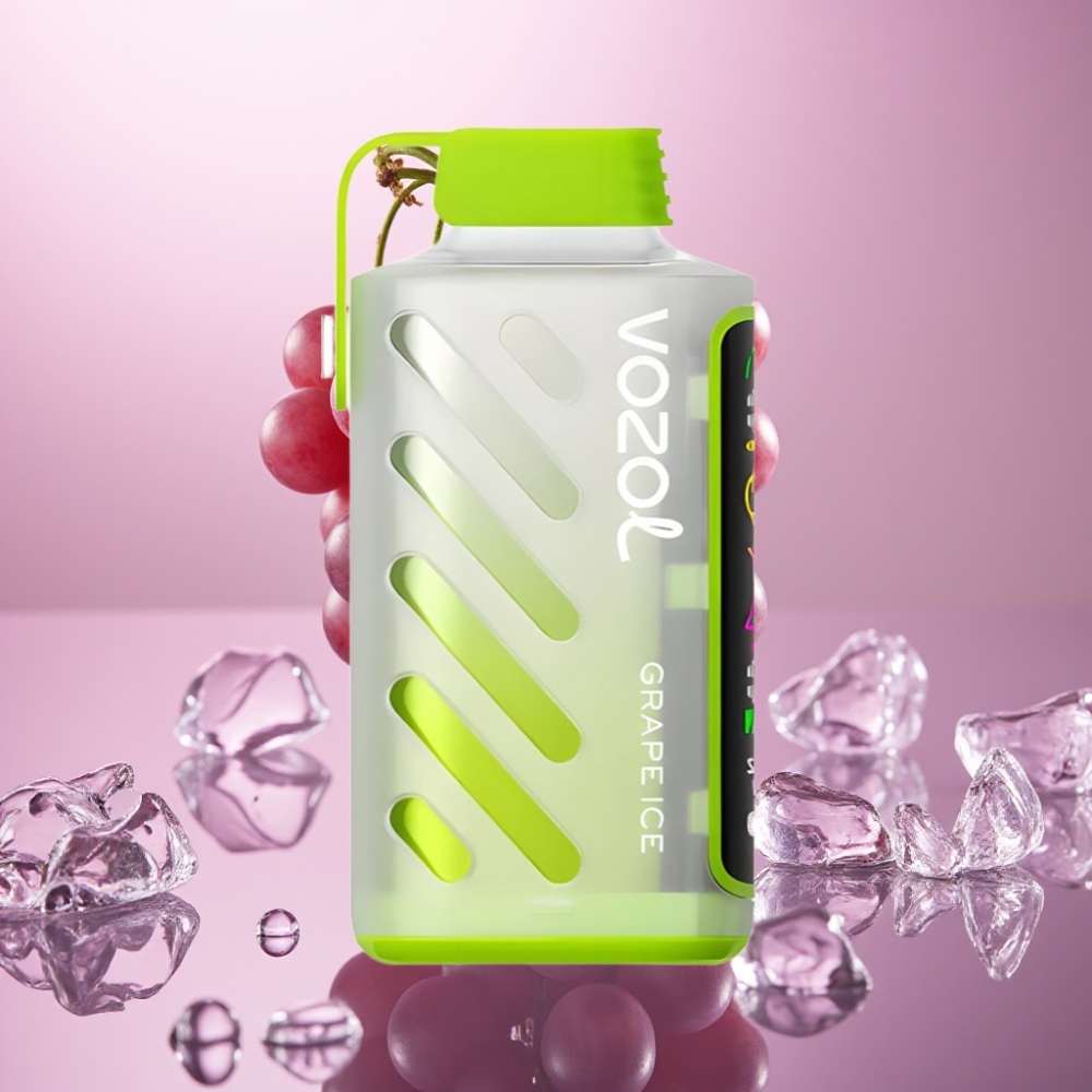 VOZOL Gear Power 20000 Puffs Dual Mesh Full Screen ענבים קרח