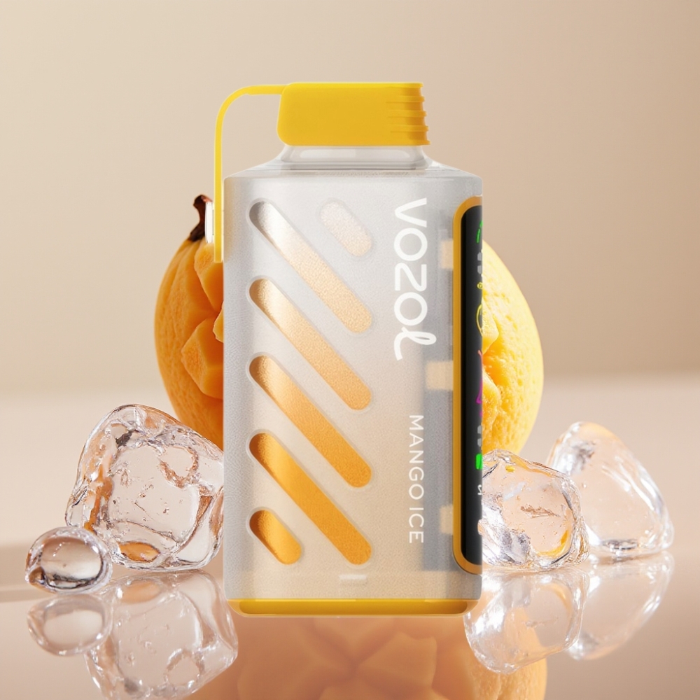 VOZOL Gear Power 20000 Puffs Dual Mesh Mango Ice (מנגו קרח) Full Screen Display