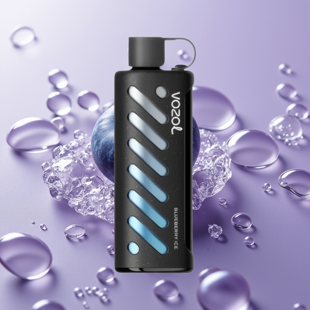 VOZOL Gear Shisha 25000 מכשיר אי-סיגרייה בטעם אוכמניות קרח עם סוללת 1000mAh ו-S.i.L.C Tech