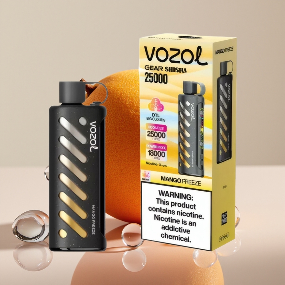 VOZOL Gear Shisha 25000 Puffs מנגו קפוא סוללה 1000mAh טכנולוגיית S.i.L.C