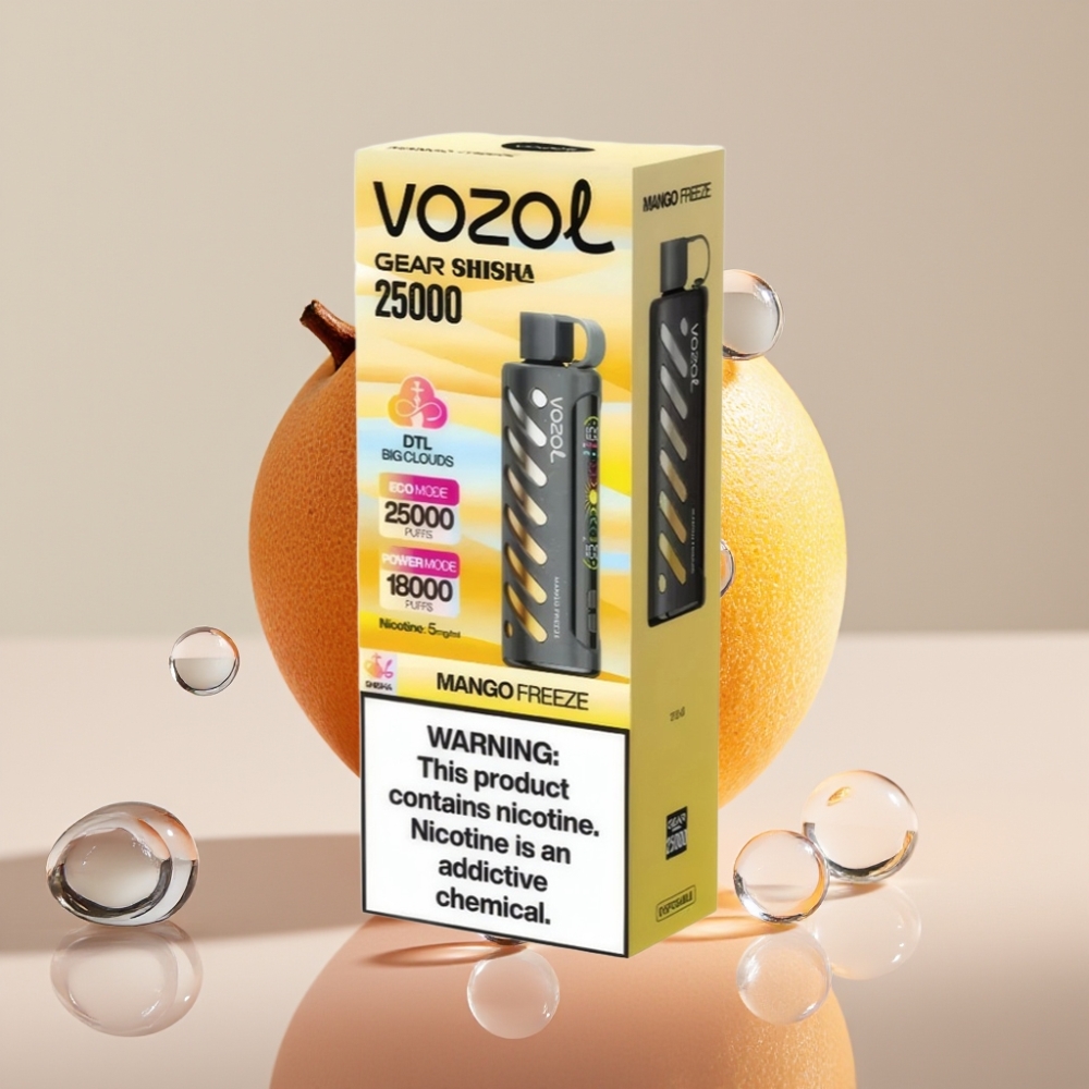 VOZOL Gear Shisha 25000 Puffs מנגו קפוא סוללה 1000mAh טכנולוגיית S.i.L.C