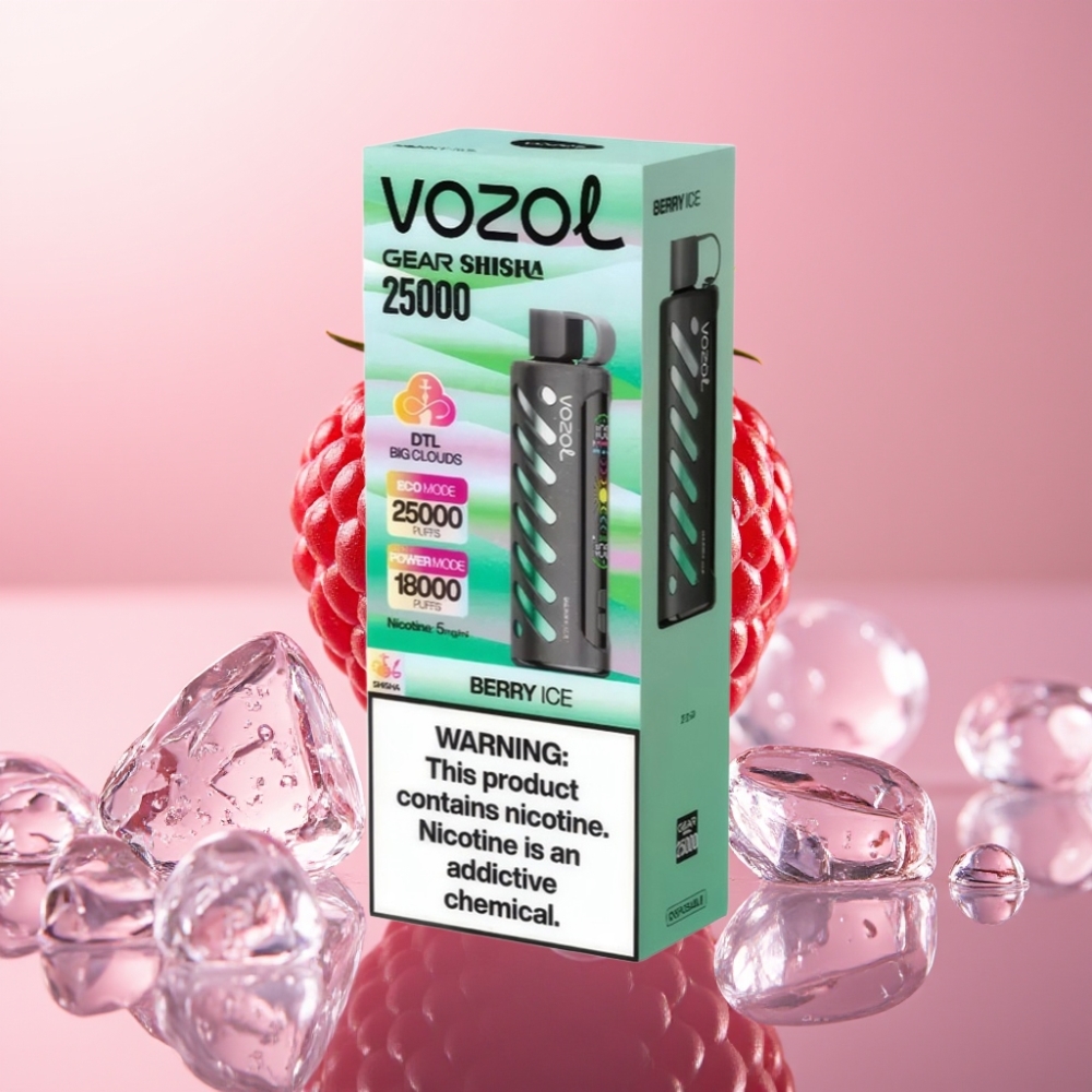 VOZOL Gear Shisha 25000 Puffs Berry Ice Dual Mesh S.i.L.C Tech