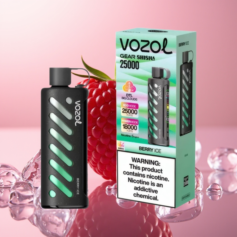 VOZOL Gear Shisha 25000 Puffs Berry Ice Dual Mesh S.i.L.C Tech