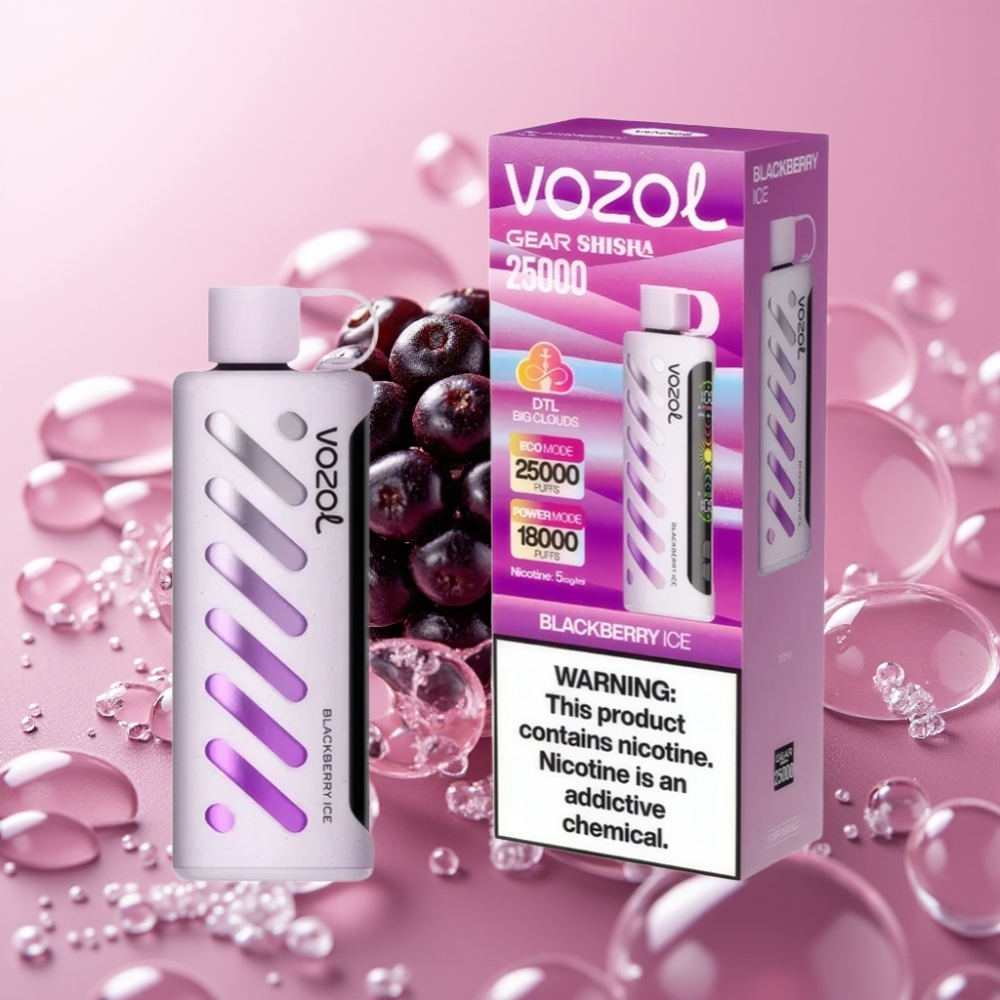 VOZOL Gear Shisha 25000 Puffs Blackberry Ice Dual Mesh 1000mAh