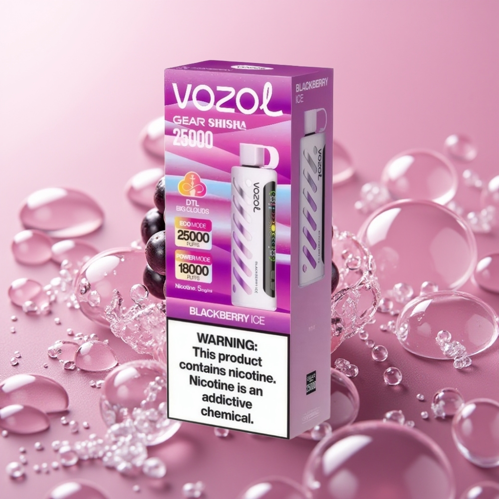 VOZOL Gear Shisha 25000 Puffs Blackberry Ice Dual Mesh 1000mAh