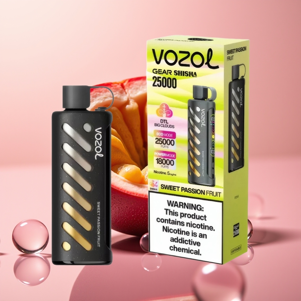 VOZOL Gear Shisha 25000 Puffs Sweet Passion Fruit Dual Mesh 1000mAh