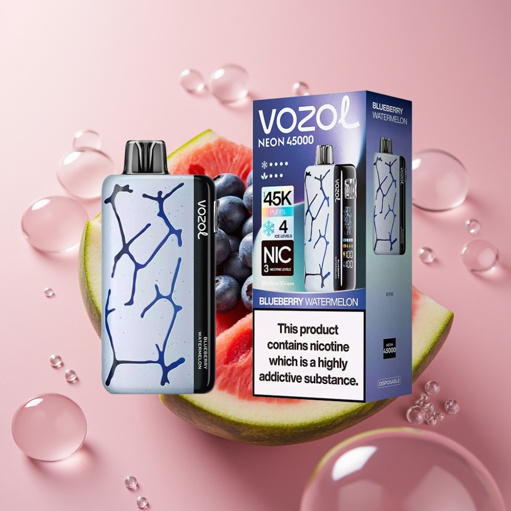 Vozol Neon 45K 45000 Puffs 20ml Mesh Disposable Vape אבטיח כחול