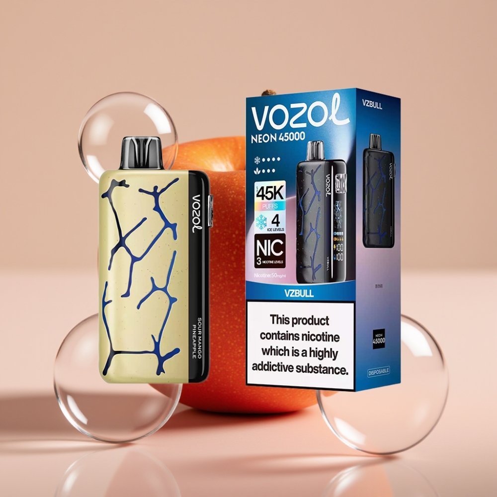 Vozol Neon 45K 45000 Puffs Disposable Vape עם סוללה 800mAh וניקוטין 50mg