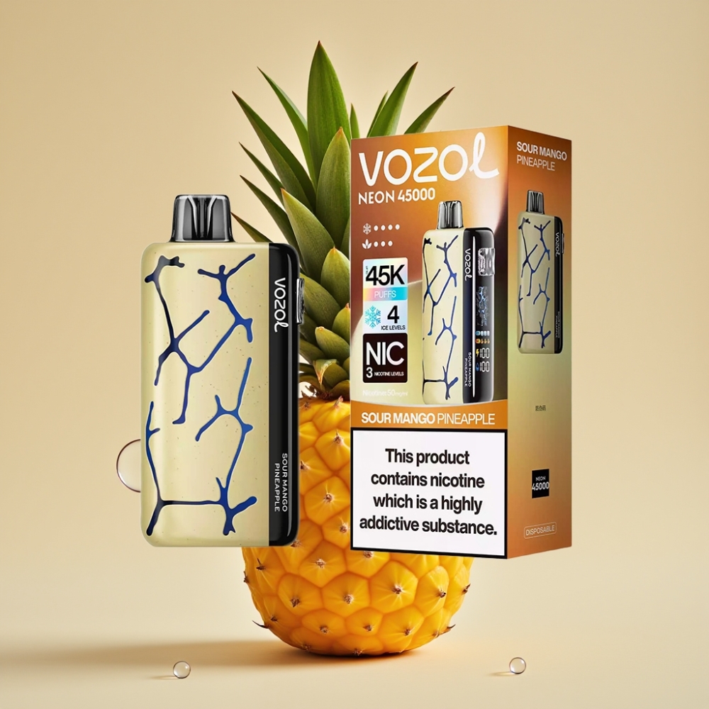 Vozol Neon 45K 45000 Puffs Disposable Vape מנגו חמוץ אננס
