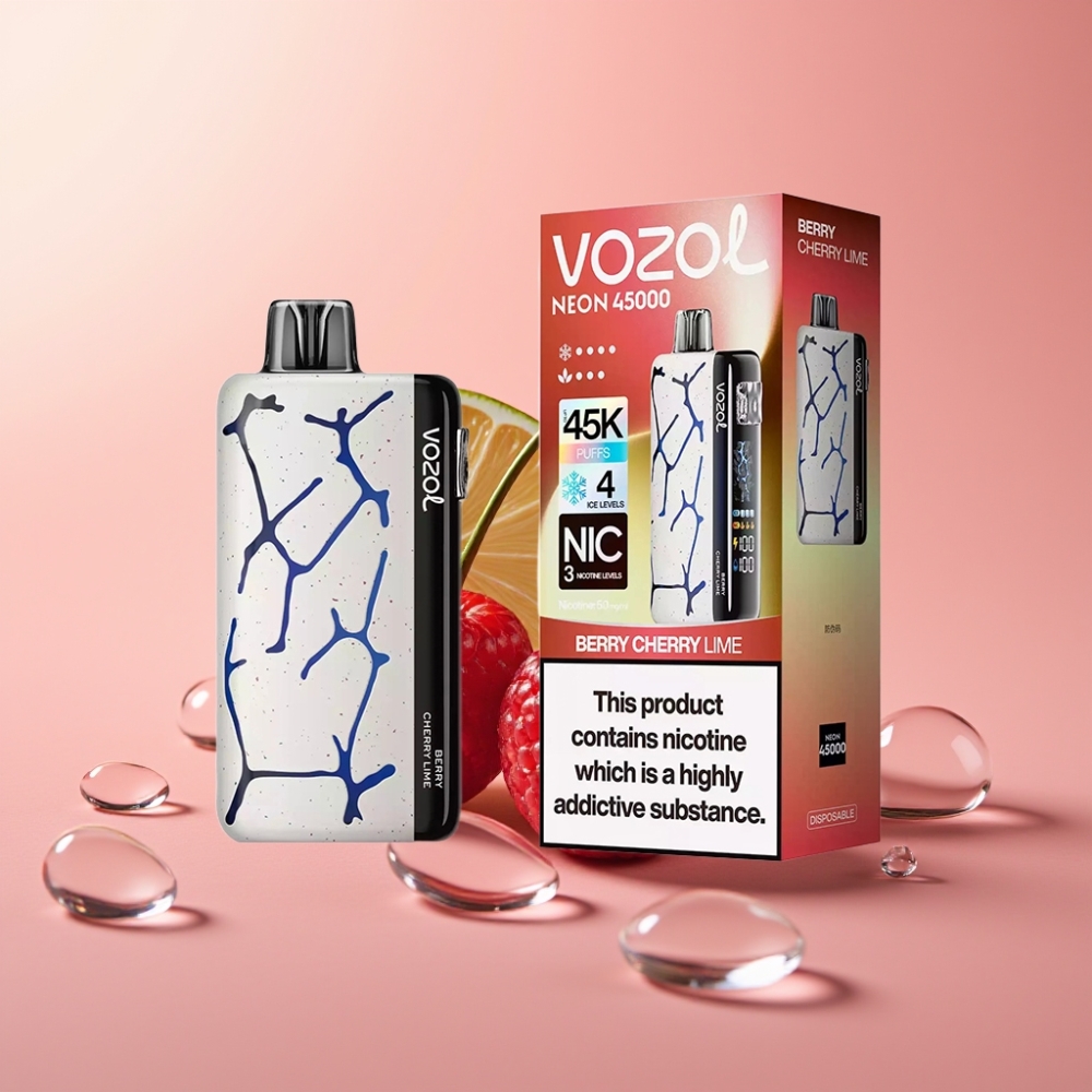 Vozol Neon 45K 45000 Puffs Disposable Vape גלעד מתכוונן קרח ומתכוונן זרימת אוויר